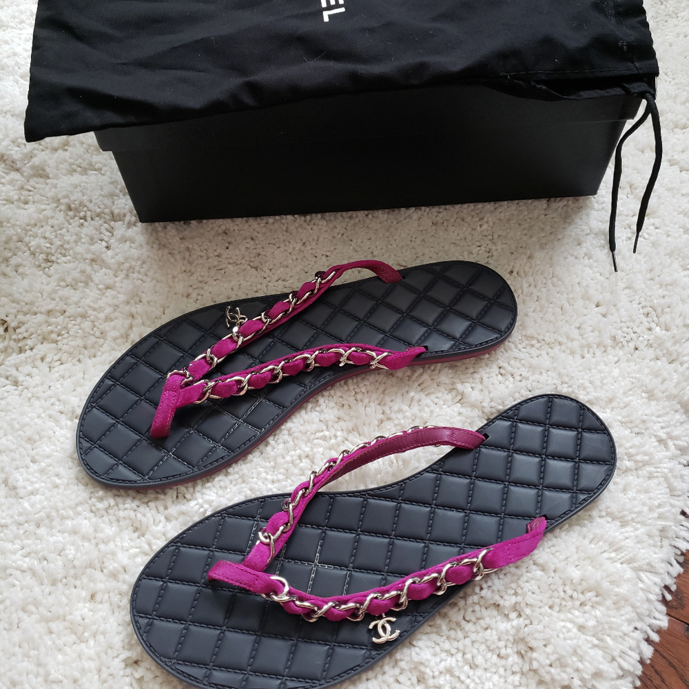 Chanel flip flops